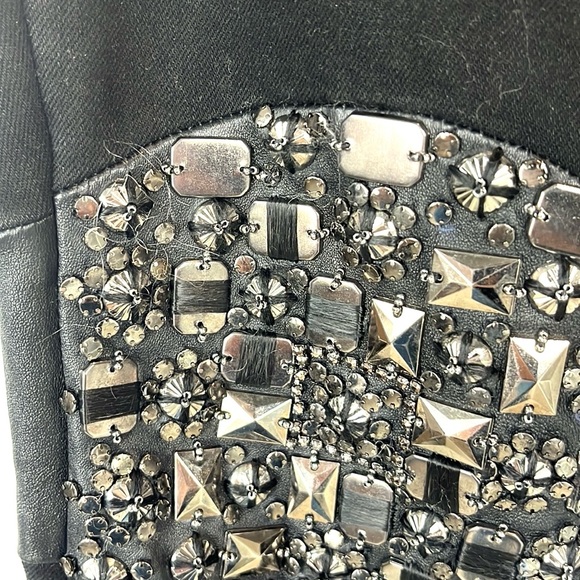 J Brand Dusk Knee-Embellished Leather-Paneled Mid-Rise Skinny Jeans - Picture 8 of 14